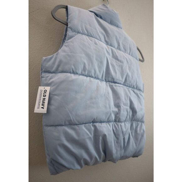 Old Navy 810689 Kid's Sz M (8) Rock Pool Light Blue Full Zip Fashion Puffer Vest - Picture 3 of 11
